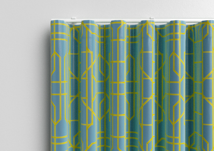 Bamboo Candy, Yellow Blue - Made To Measure Curtains - Image 13